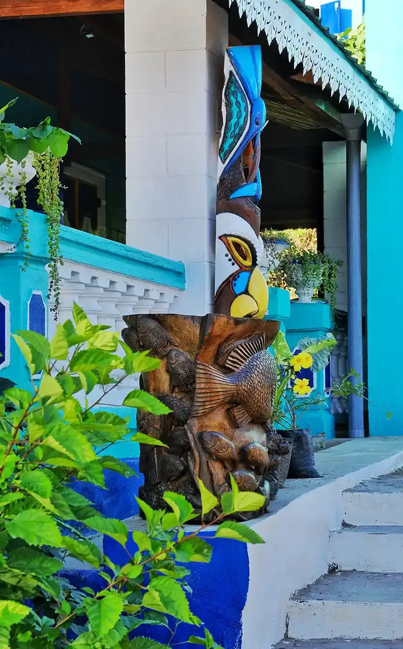 Terrasse escalier villa lokobe